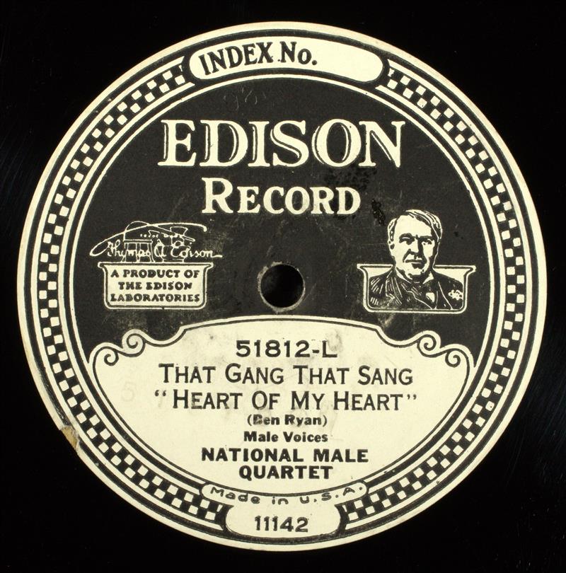 The Gang That Sang Heart Of My Heart - National Male Quartet - Edison 51812-L